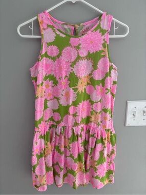 Lilly Pulitzer Girls Multi Seaside Garden Dixi Dress size XL 12-14